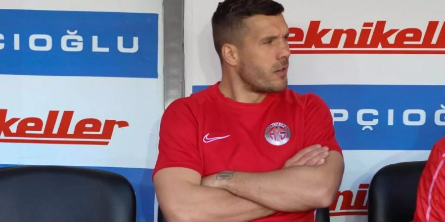 Wurde beim Pokalspiel von Antalyaspor gegen Sivasspor nicht eingewechselt: Lukas Podolski. Foto: Uncredited/AP/dpa