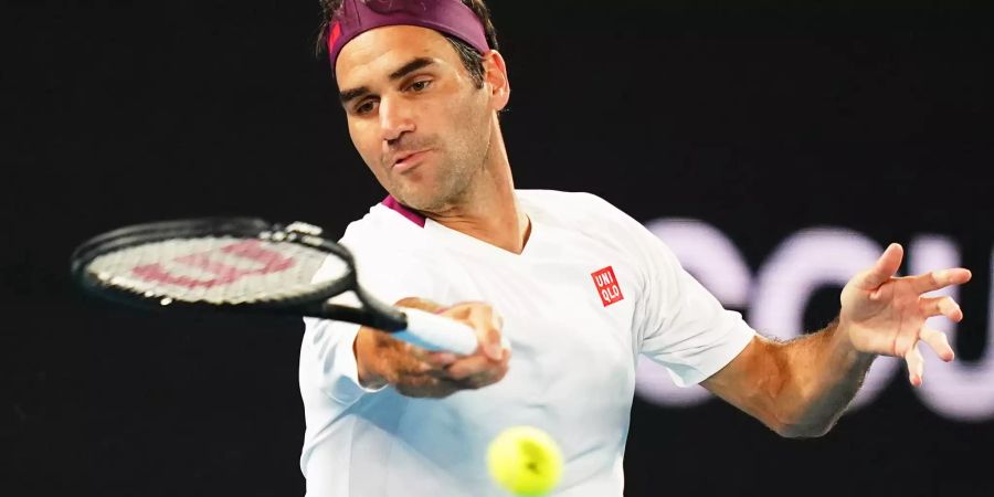 Roger Federer vor den Australian Open am Benefiz-Spiel zugunsten der Opfer der australischen Buschfeuer.