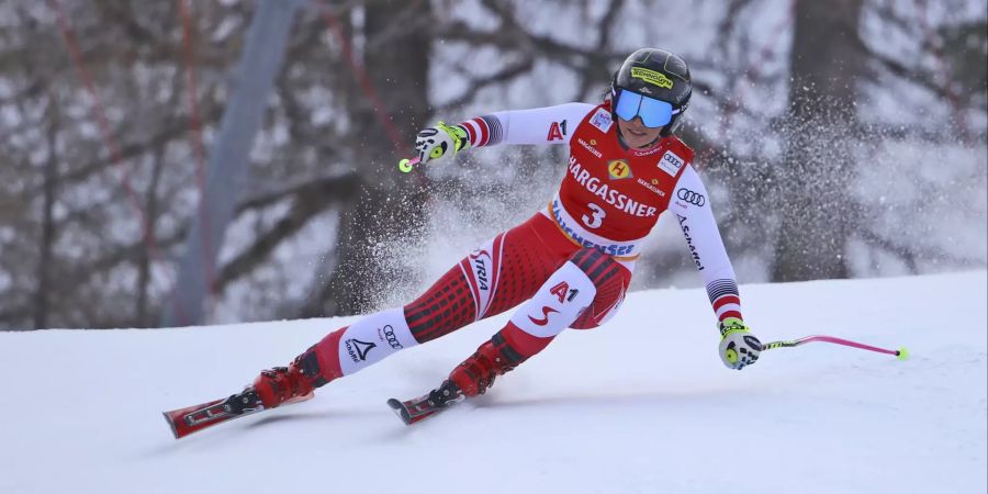 Für den einzigen weiteren Speed-Damen-Podestplatz in diesem Winter zeichnet Stephanie Venier verantwortlich. Sie wird bei der ersten von zwei Lake-Louise-Abfahrt Dritte.