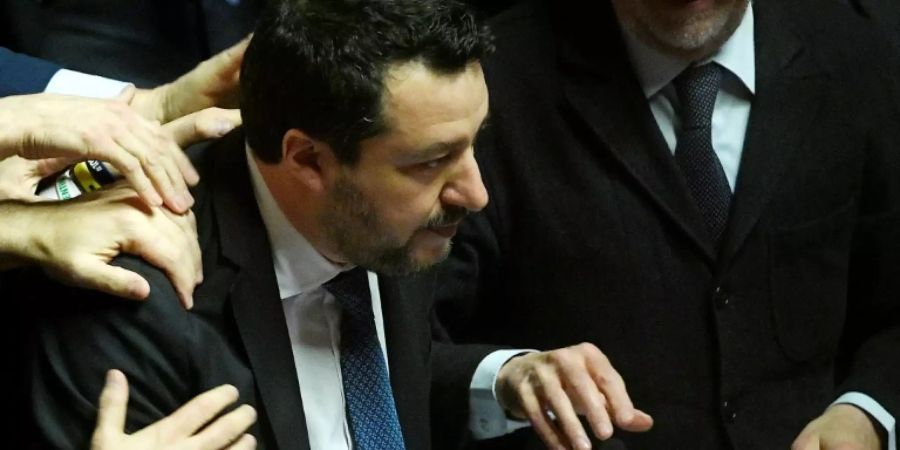 Matteo Salvini im Senat