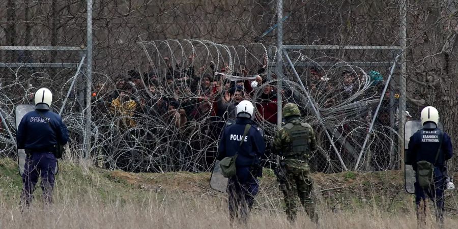 Migranten griechisch-türkischen Grenze