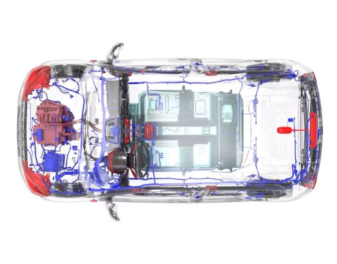 Durchleuchtet sehen die meisten Elektroautos ähnlich aus Seat Mii electric Röntgenbild
