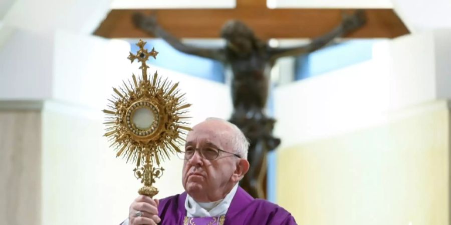 Papst Franziskus leitete am Donnerstag die Frühmesse