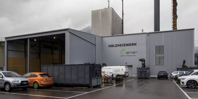 Das Holzheizwerk in Schattdorf. Das Holzheizwerk in Schattdorf