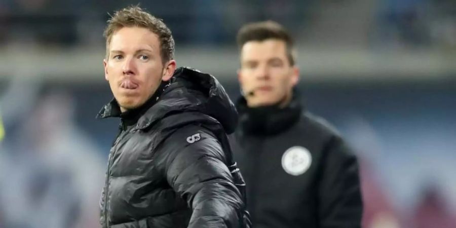 Fordert mehr Taten statt Worte auf dem Platz: RB-Coach Julian Nagelsmann. Foto: Jan Woitas/dpa-Zentralbild/dpa