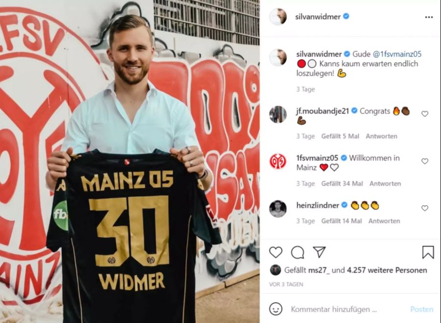 Silvan Widmer verteidigt nächste Saison beim 1. FSV Mainz 05.