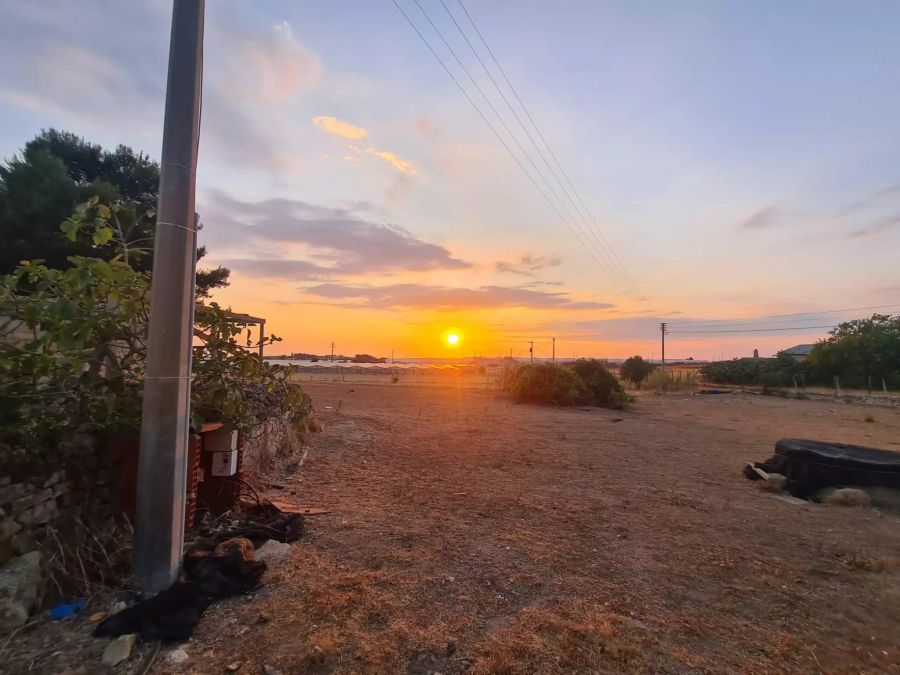 Sonnenuntergang auf Sizilien.