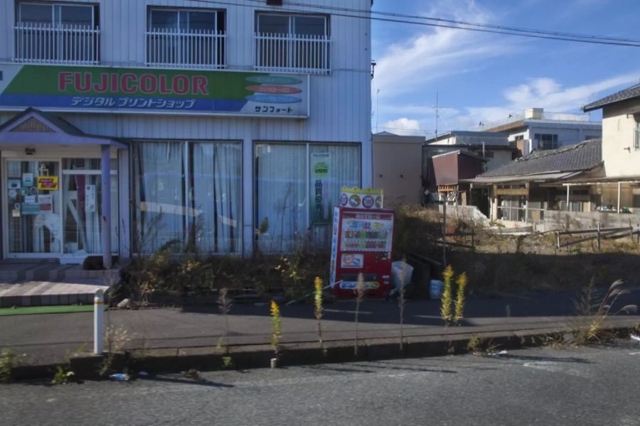 Eine verlassene Nachbarschaft in der Sperrzone um Fukushima.