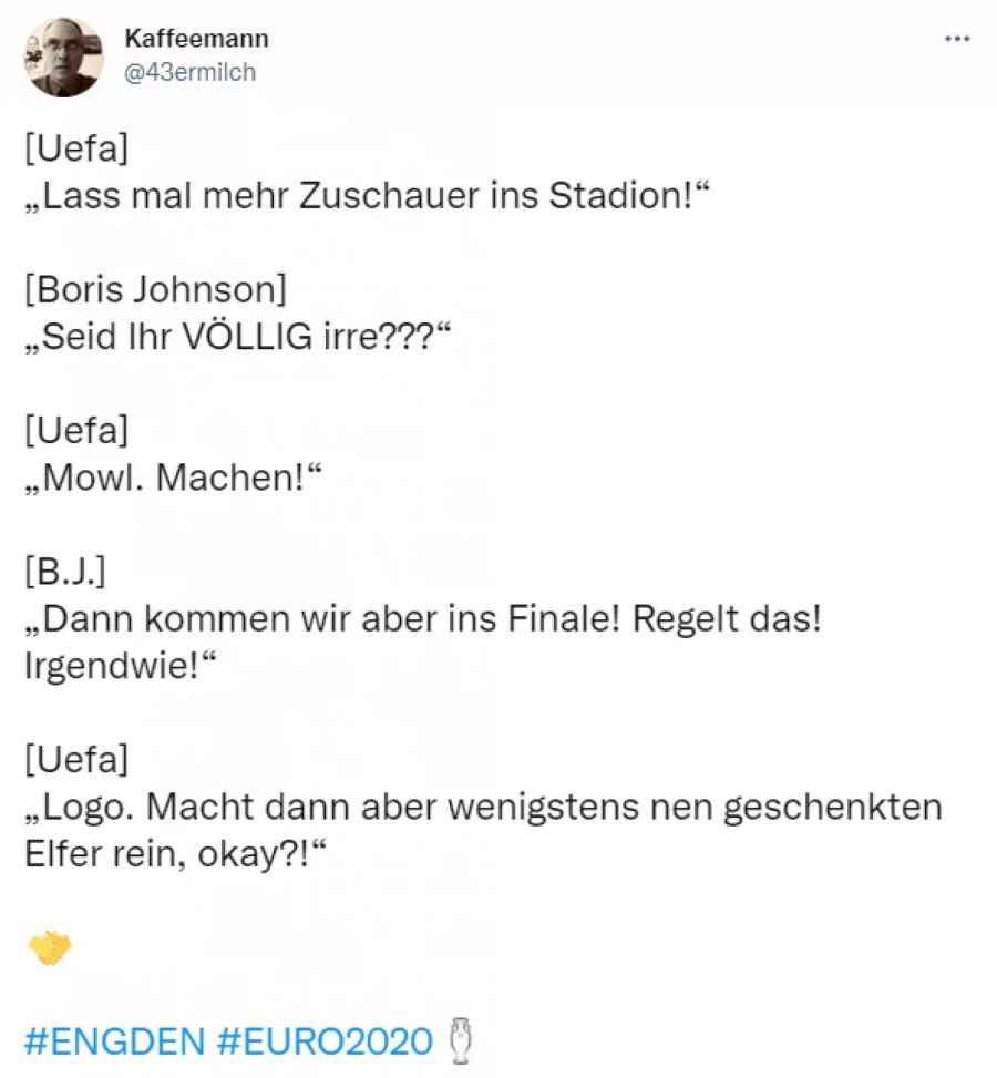 Ob diese Konversation stattgefunden hat? Wohl eher nicht.