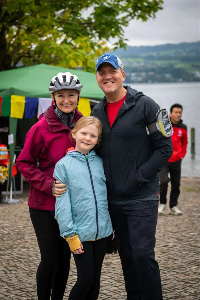 Familie Beckman aus Meilen auf dem Festgelände beim Start in Meilen.