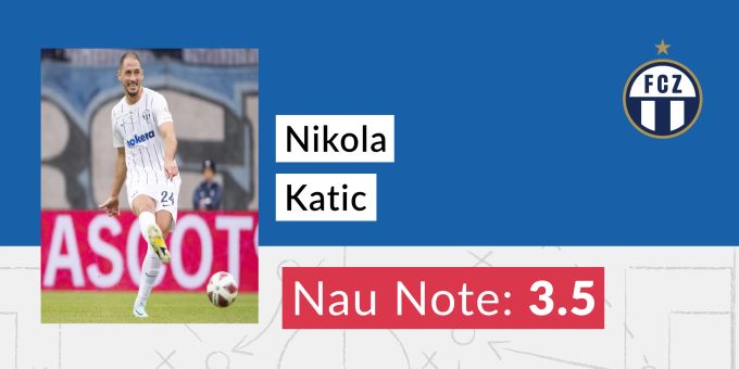 Die Nau.ch-Note für Nikola Katic vom FC Zürich. katic