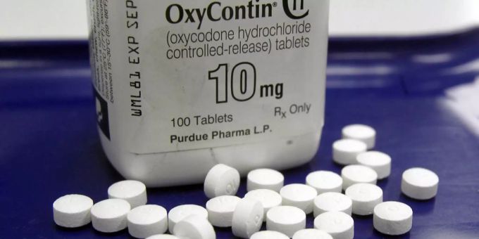 Oxycontin, das süchtig machende Schmerzmittel von Purdue Pharma. purdue pharma oxycontin