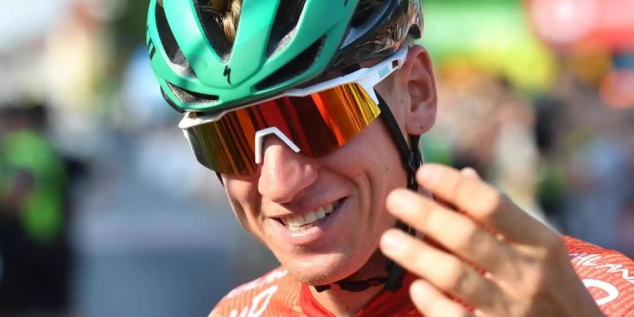 Konnte trotz des Verlustes des Führungstrikots im Ziel lachen: Pascal Ackermann. Foto: Bernd Thissen