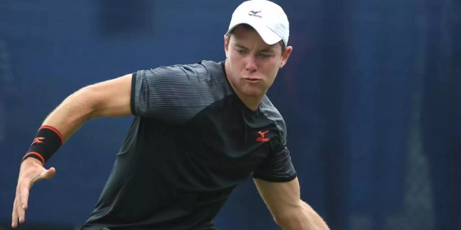 Steht bei den US Open im Hauptfeld: Dominik Koepfer in Aktion. Köpfer. Foto: Nigel French/PA Wire