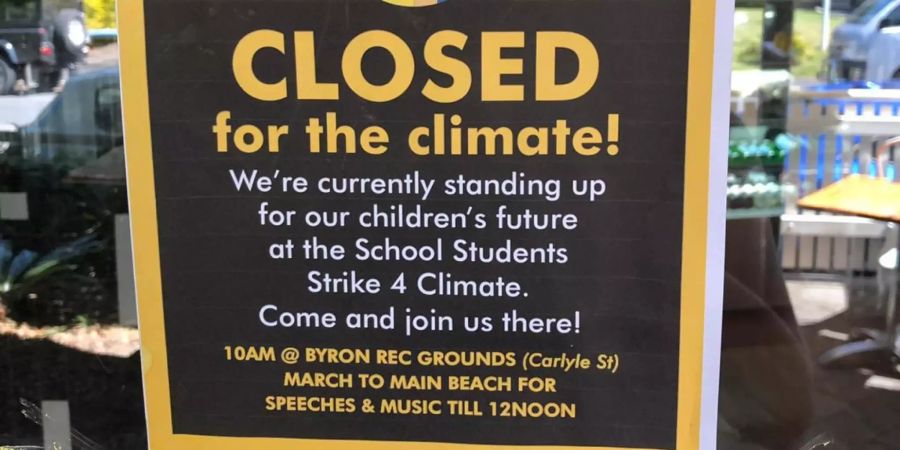 In Byron Bay bleiben manche Geschäfte wegen des Klimastreiks geschlossen.