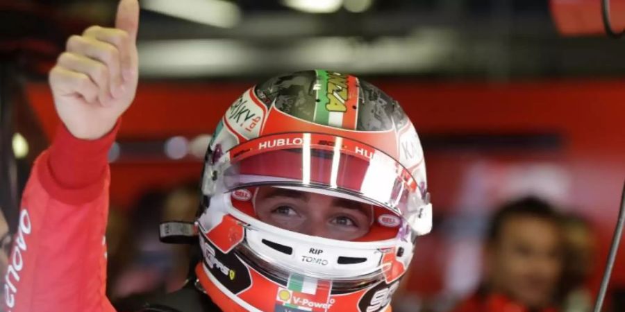 Trainingsschnellster in Monza: Ferrari-Pilot Charles Leclerc. Foto: Luca Bruno/AP