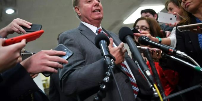 Der republikanische US-Senator Lindsey Graham Der republikanische US-Senator Lindsey Graham