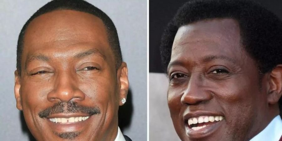 Eddie Murphy (l) freut sich auf Wesley Snipes. Foto: Prommer/Morris/EPA