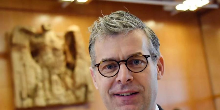 Kai H. Warnecke, Präsident des Eigentümerverbandes Haus &amp; Grund, Anfang 2018 im Bundesverfassungsgericht in Kartlsruhe. Foto: Uli Deck