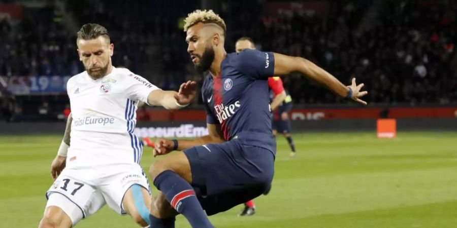 Eric Maxim Choupo-Moting (r) traf doppelt für Paris. Foto: XinHua