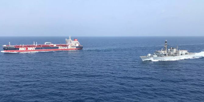 British Navy frigate accompanies British ships through Strait of Hormuz