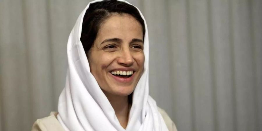 Die iranische Anwältin Nasrin Sotudeh hat sich für politische Aktivisten und für Frauen, die aus Protest gegen die iranische Gesetzeslage in der Öffentlichkeit ihre Kopftücher abgenommen hatten, eingesetzt. Foto: Behrouz Mehri/3p-afp/dpa