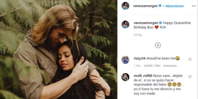 Michael Kopech und Noch-Ehefrau Vanessa Morgan posieren für Instagram. vanessa morgan