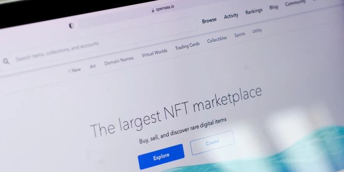Der NFT-Marktplatz Opensea. opensea dollar