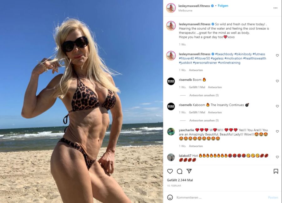 Lesley Maxwell macht mit 65 Jahren körperlich eine sehr gute Figur.