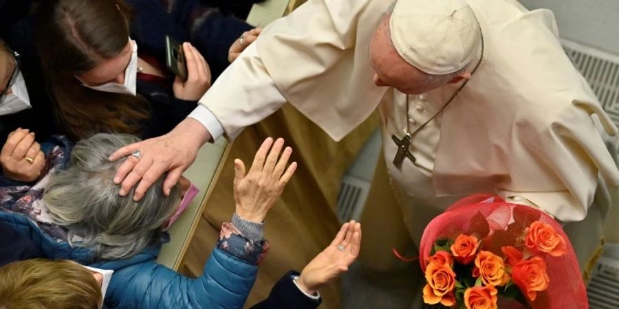 Papst Franziskus bei der Generalaudienz