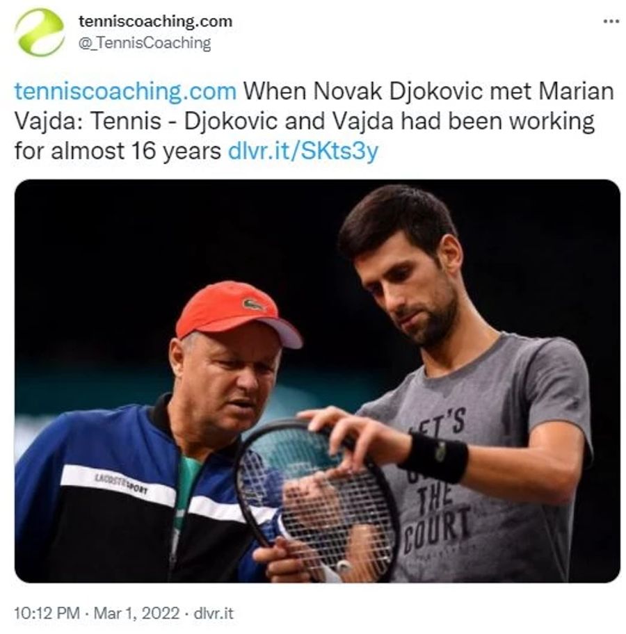 Novak Djokovic Marián Vajda