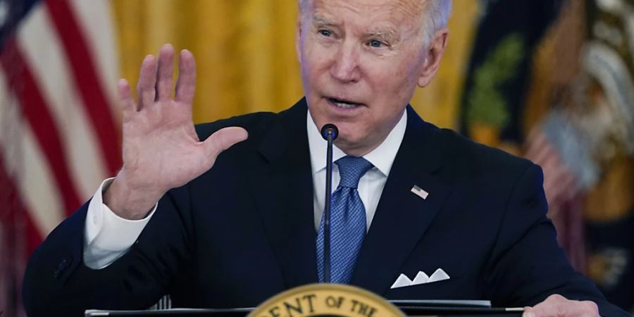 US-Präsident Joe Biden spricht in Washington. Foto: Andrew Harnik/AP/dpa