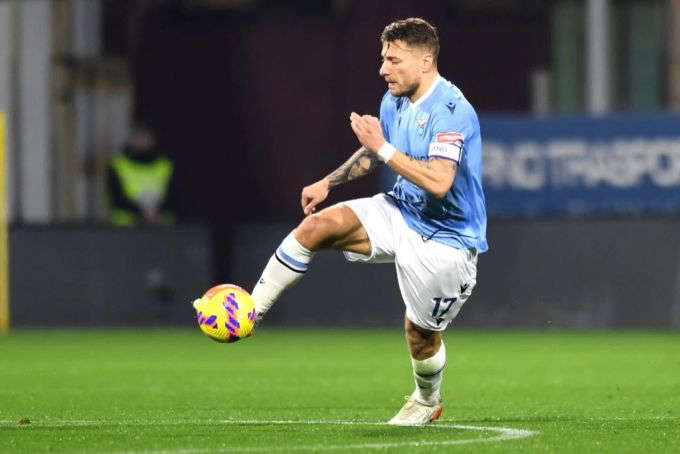 Der italienische Top-Torjäger Ciro Immobile im Trikot der SS Lazio. Serie A