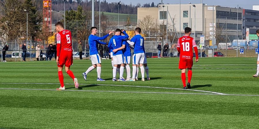 Jubelszenen nach Toren sind beim FC Regensdorf keine Seltenheit. - Regensdorf