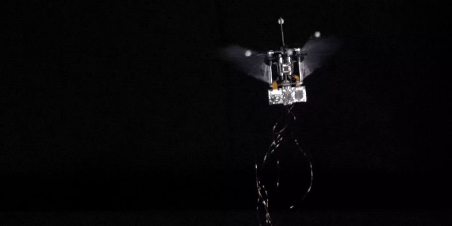 Roboter-Kolibris flattern durch die Lüfte wie ihre tierischen Vorbilder. Bild: Purdue University Mechanical Engineering