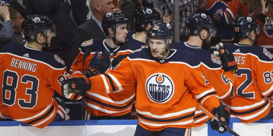Musste mit den Edmonton Oilers die nächste Niederlage hinnehmen: Leon Draisaitl. Foto: Jason Franson/The Canadian Press/AP