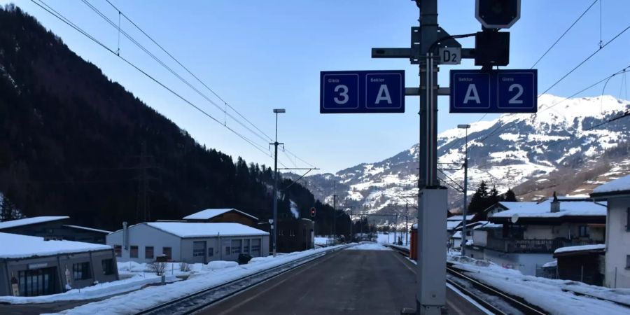 Der Bahnhof Schiers.
