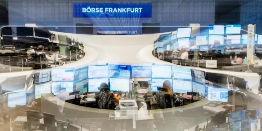 Blick in den Handelssaal an der Börse in Frankfurt am Main. Noch nie schütten Deutschlands Aktiengesellschaften so viel Geld an ihre Anteilseigner aus, wie in diesem Jahr. Foto: Boris Roessler