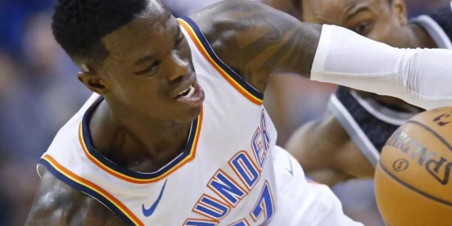 Dennis Schröder kassierte mit Oklahoma City Thunder eine Niederlage bei den Denver Nuggets. Foto: Sue Orocki/AP