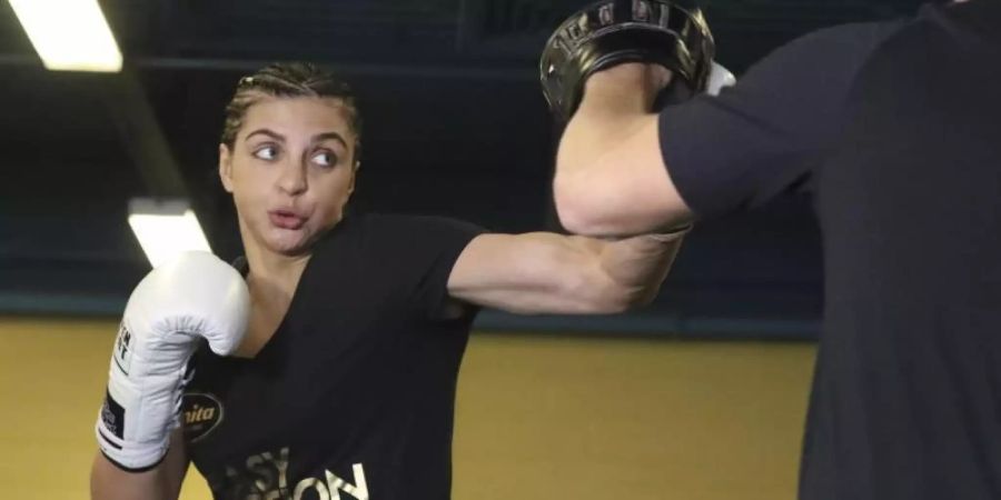 Boxerin Christina Hammer beim Training in Atlantic City. Foto: Edward Lea/The Press of Atlantic City