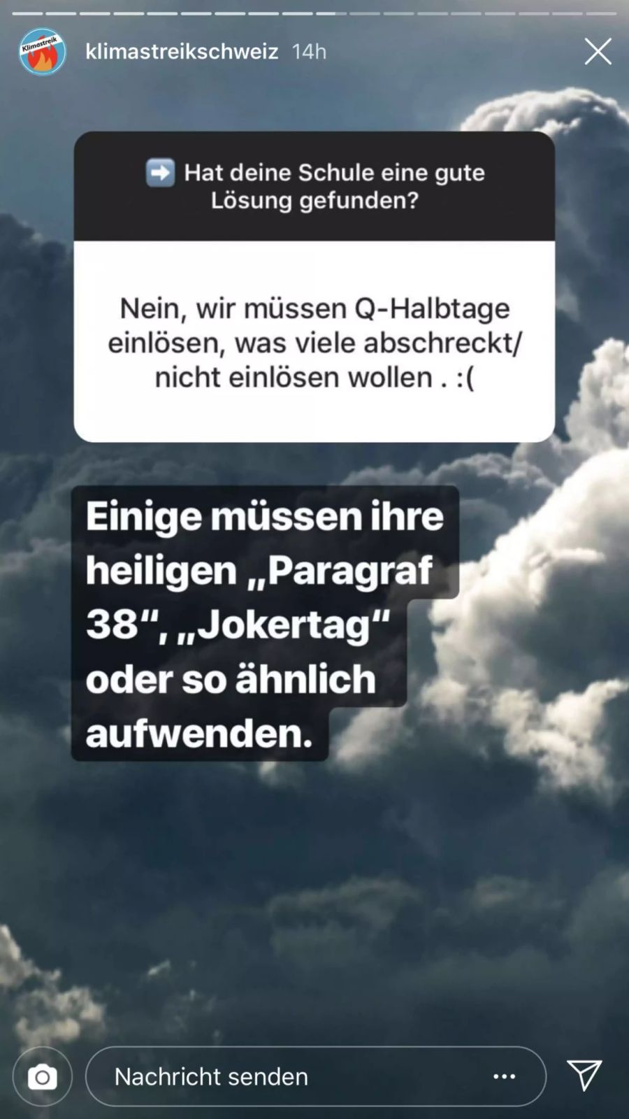 ...müssen Schüler in anderen Kantonen freie Halbtage für die Klimastreiks abgeben.