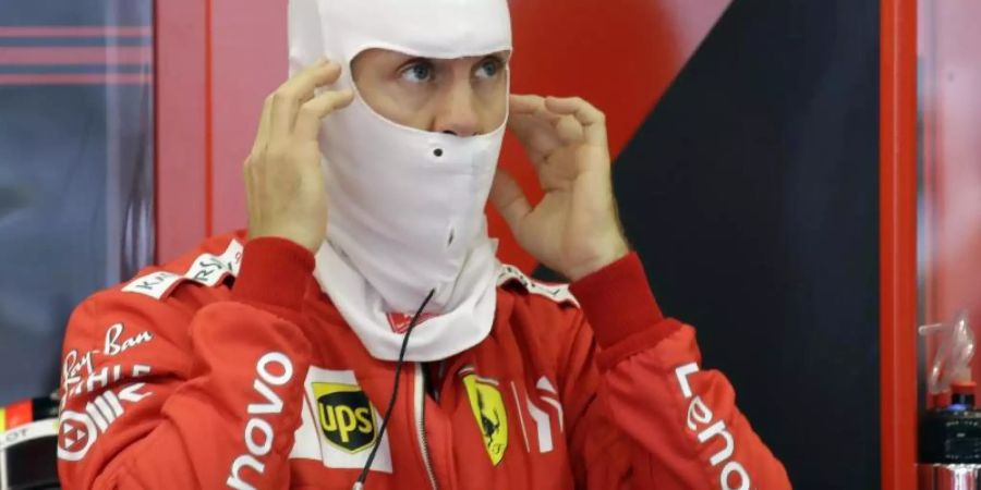 Startet beim Grossen Preis von Bahrain vom zweiten Startplatz: Ferrari-Pilot Sebastian Vettel. Foto: Luca Bruno/AP/dpa