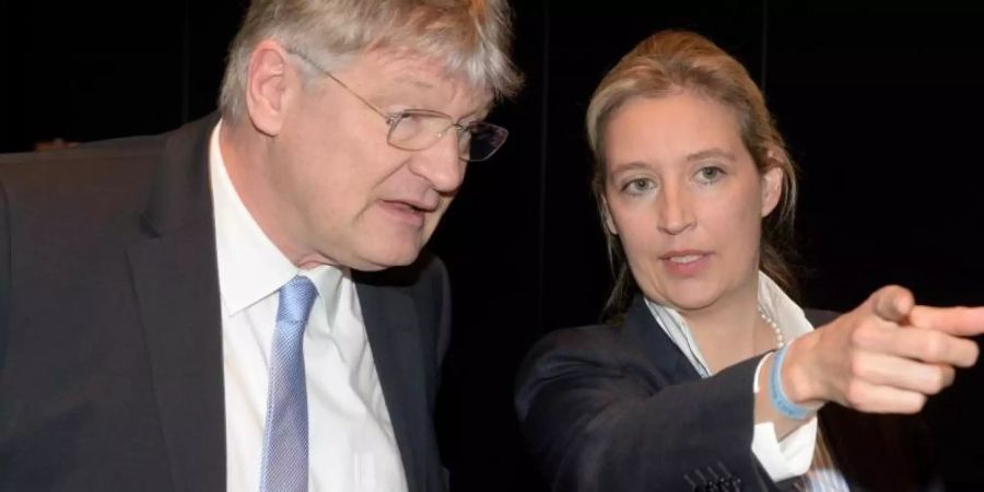 Nutzniesser der möglicherweise illegalen Parteispenden: AfD-Fraktionschefin Alice Weidel und der Bundesvorsitzende Jörg Meuthen. Foto: Stefan Puchner