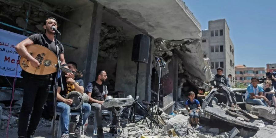 Palästinensische Band Dawaween im Mai im Gazastreifen