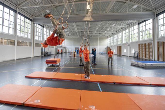 Der Zivilschutz kann von den Kantonen für Vieles eingesetzt werden: Hier etwa für den Aufbau des Eidgenössischen Turnfests in Aarau AG, im Juni 2019. Zivilschutz Kantone Turnfest