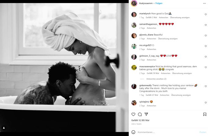 Alyssa Scott und Nick Cannon erwarten ihr zweites gemeinsames Kind. Für ihn ist es bereits das elfte. nick cannon
