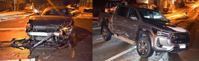 An beiden Fahrzeugen entstand ein hoher Sachschaden. An beiden Fahrzeugen entstand ein hoher Sachschaden.