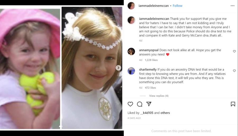 Die junge Polin Julia Wendell behauptet Maddie McCann zu sein.