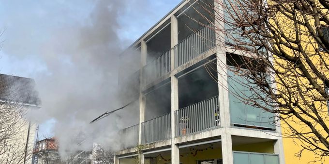 Beim Brand entstand Sachschaden. Sachschaden