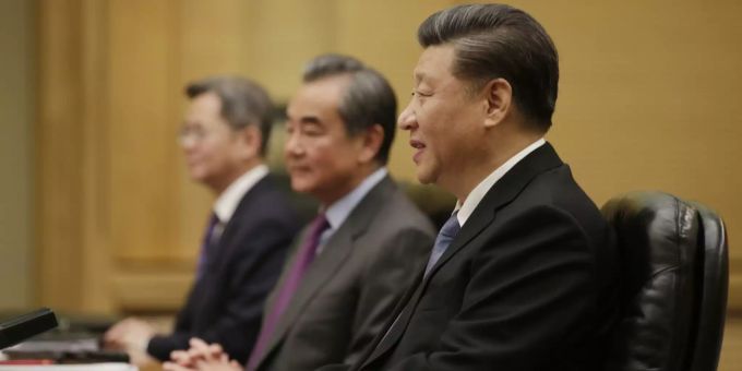 Der chinesische Präsident Xi Jinping. Die Nato-Mitgliedsstaaten haben China als mögliche Drohung im Text für die Gipfelerklärung erwähnt. Xi Jinping
